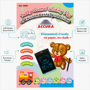 Accura Teddy 8.5-inch LCD writing pad for kids with stylus