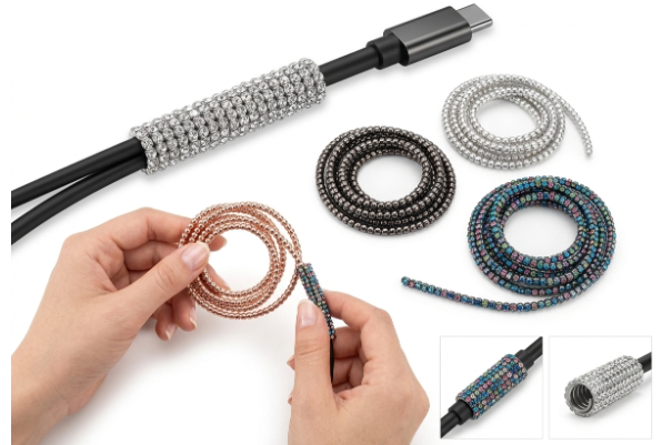 Beaded Cable Protector Sleeve Beaded cable protector sleeve for charging and data cables