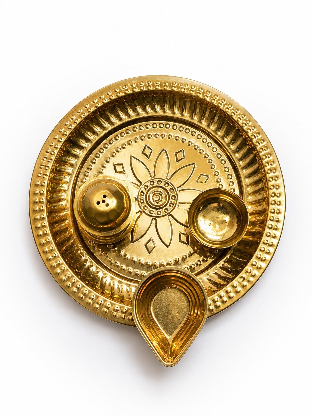 Brass Pooja Thali Set Brass Pooja Thali Set