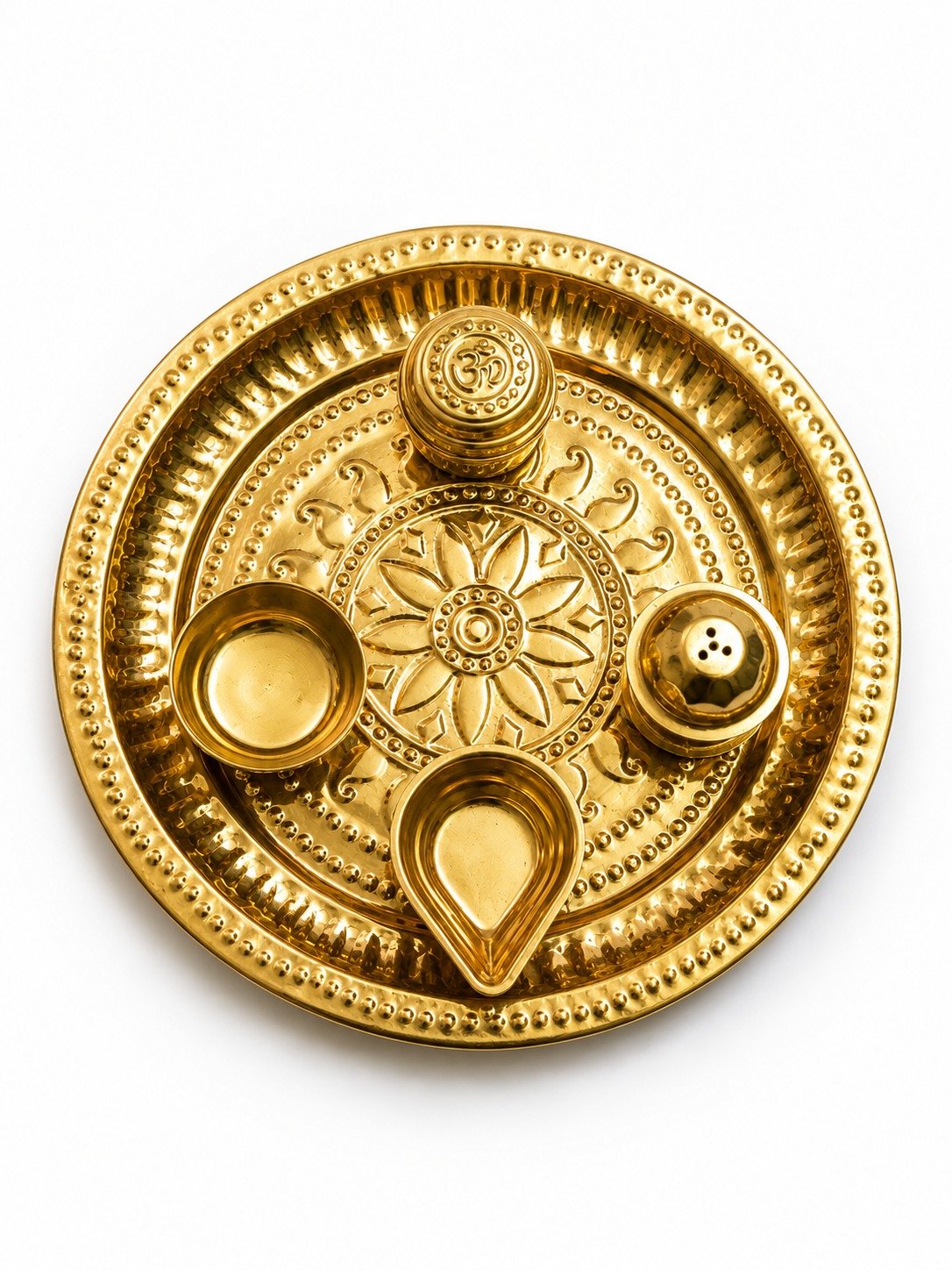 Brass Pooja Thali Set Brass Pooja Thali Set